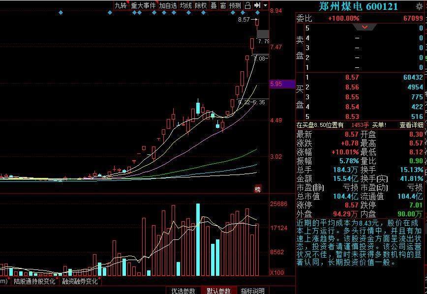 ST郑州煤电股票行情，时代印记与市场的波动